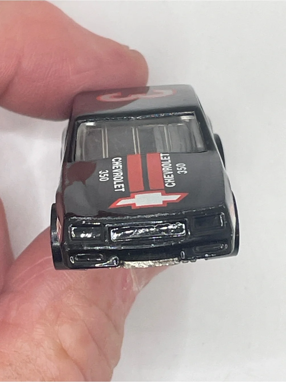 Vintage Hot Wheels 1988 Black Monte Carlo Stock Car #3 Blackwall Malaysia
